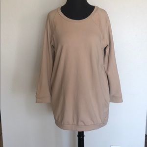 Raglan Sleeve Sweatshirt Dress with Pockets